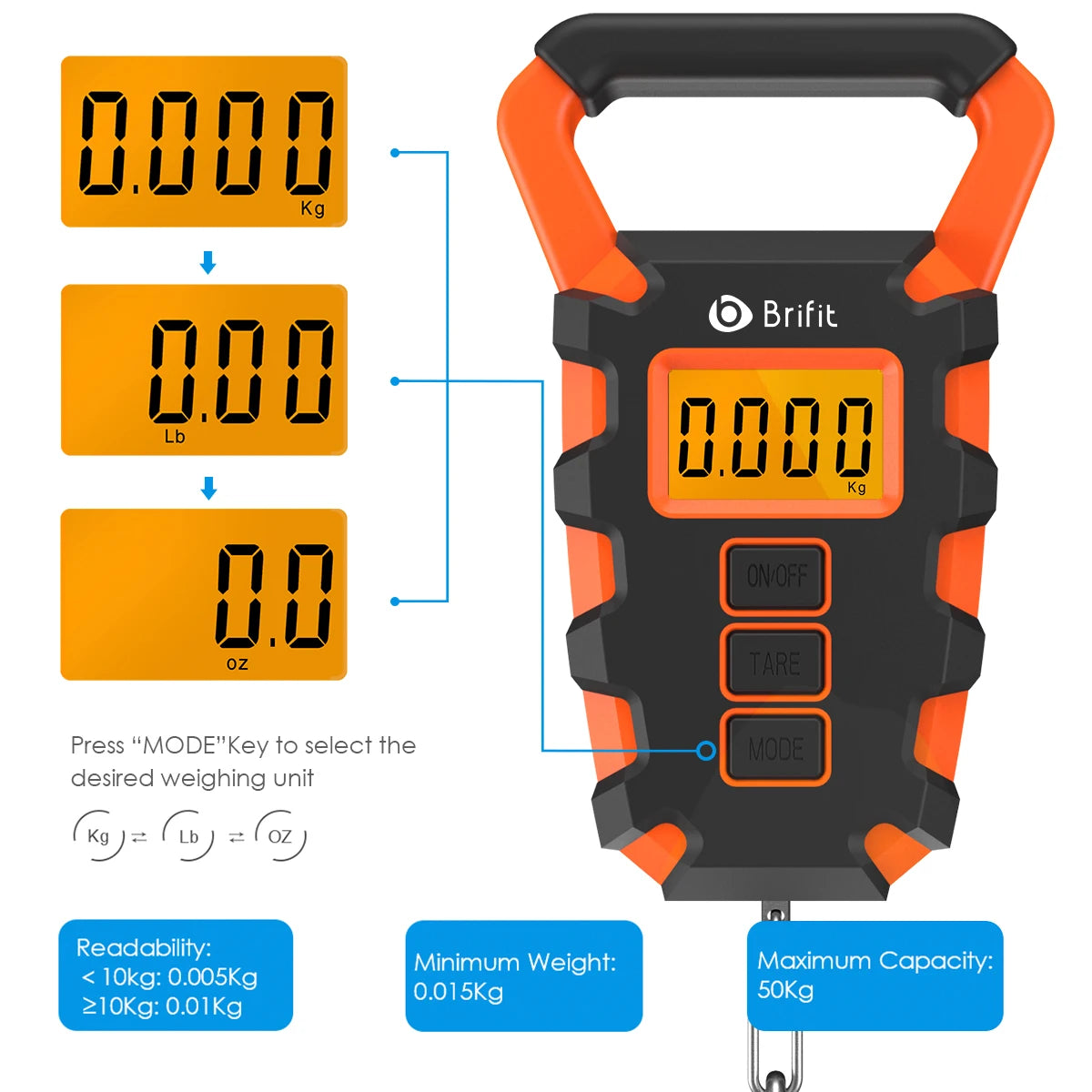 50KG Digital Fishing Scale with Ruler