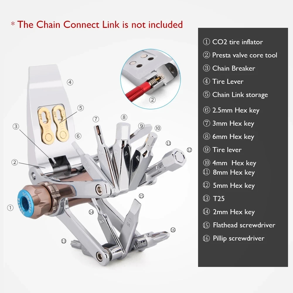 CXWXC Bicycle Multi Repair Tool Kit