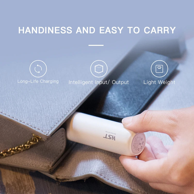 WST Mini Power Bank with Built-in Cables