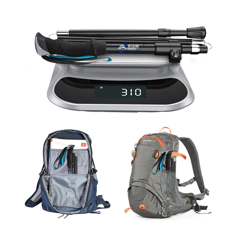 BSWOLF 2Pcs Folding Trekking Poles