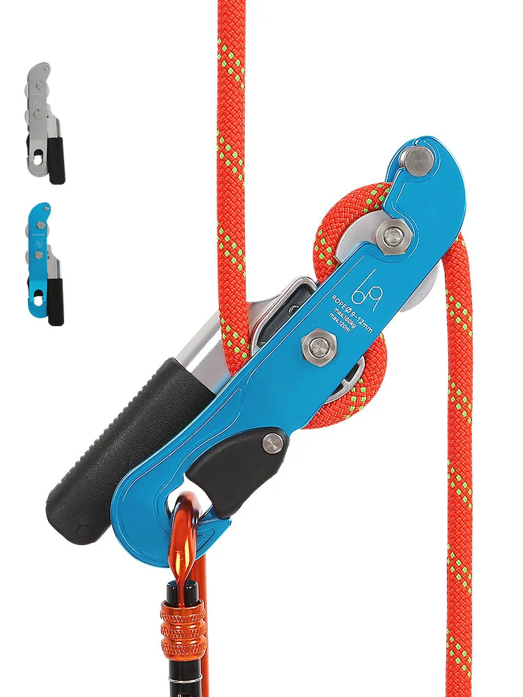 Handle-Control Stop Abseiling Device