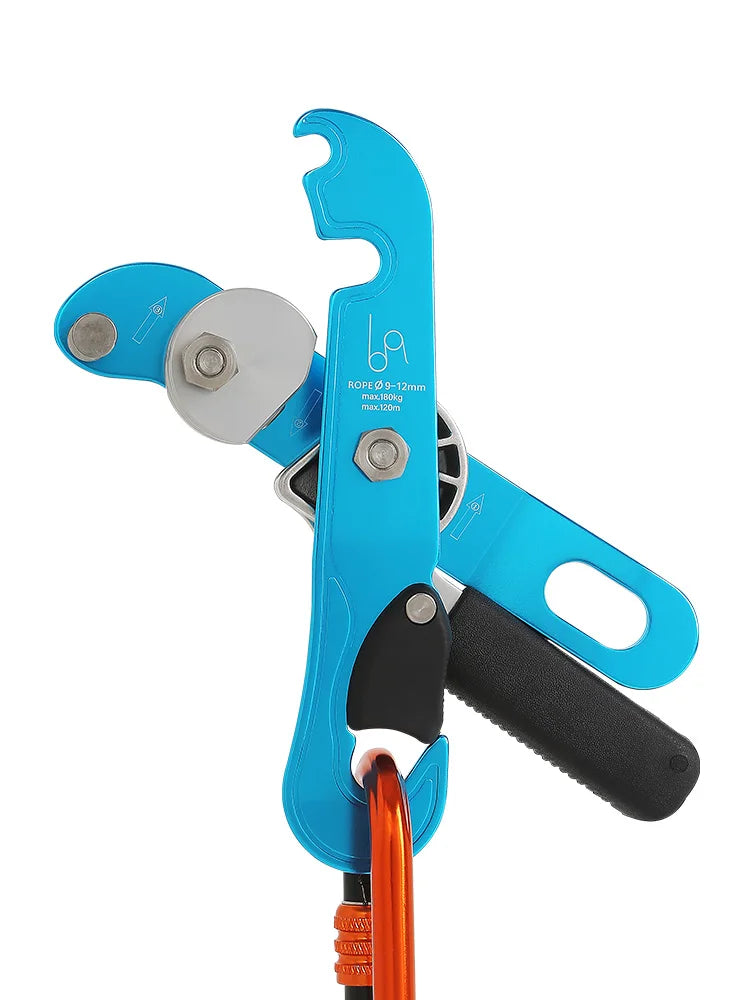 Handle-Control Stop Abseiling Device
