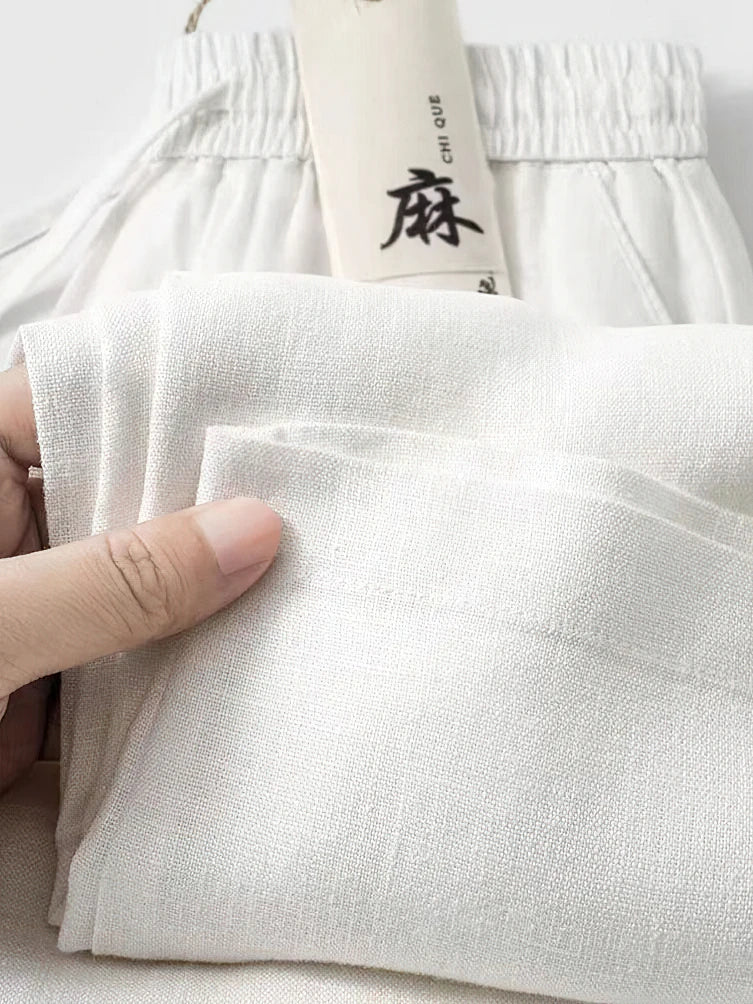 Men’s Straight Casual Cotton Linen Pants