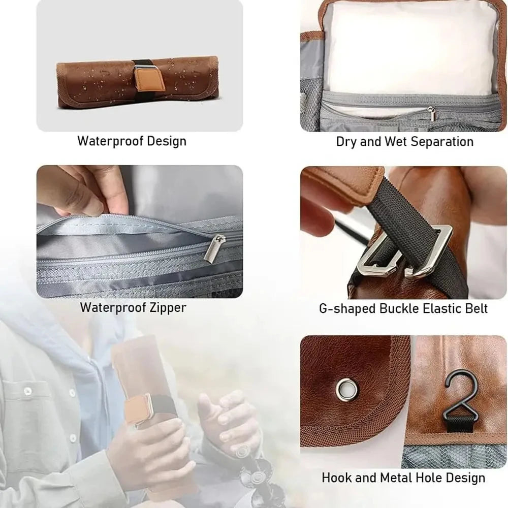 PU Leather Travel Toiletry Bag