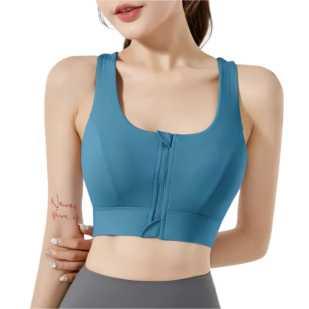 Front Zipper Sports Bra
