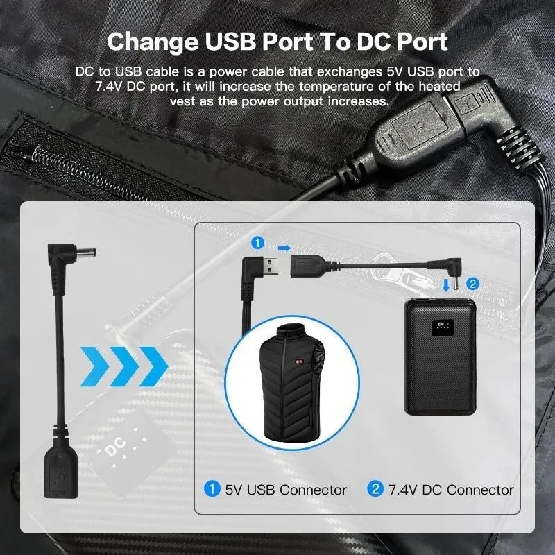 Power Bank DC 7.4V Portable Charger