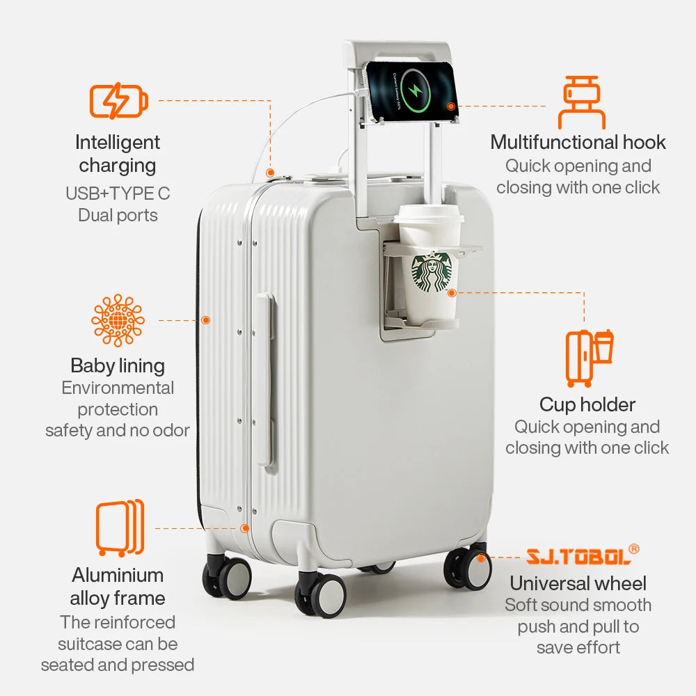 Aluminum Frame Carry-On Luggage