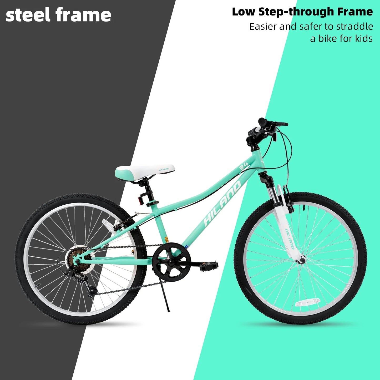 Hiland 24-Inch Mountain Bike (Ages 7+)