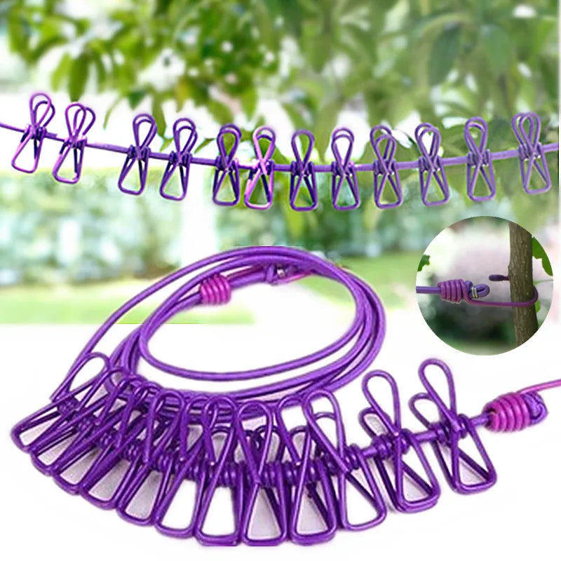 Elastic Windproof Clothes Drying Rope