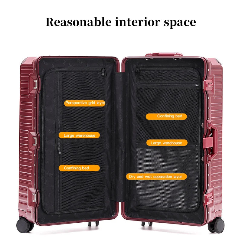Wide Handle Travel Trolley Case