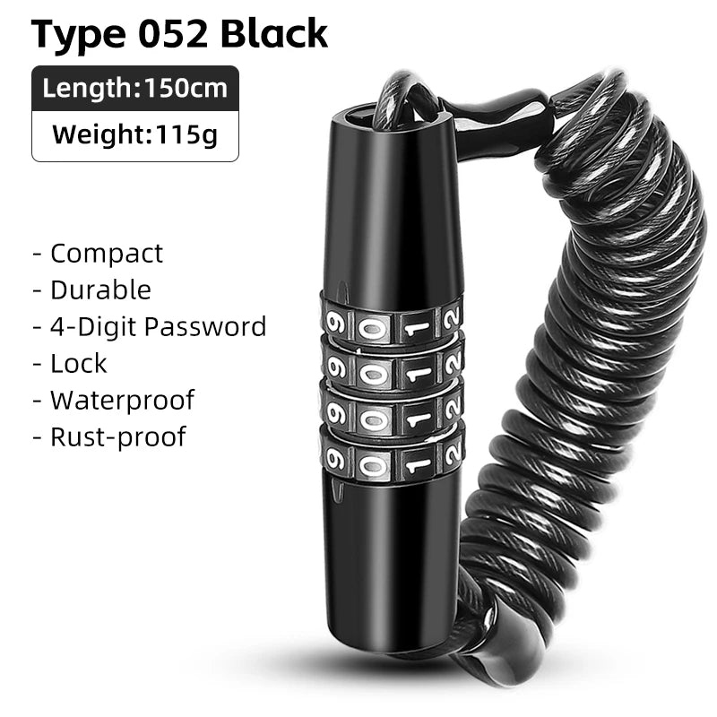 WEST BIKING 4-Digit Combination Bicycle Lock