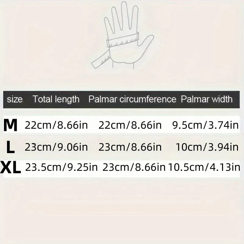 Men's Zipper Design Winter Gloves