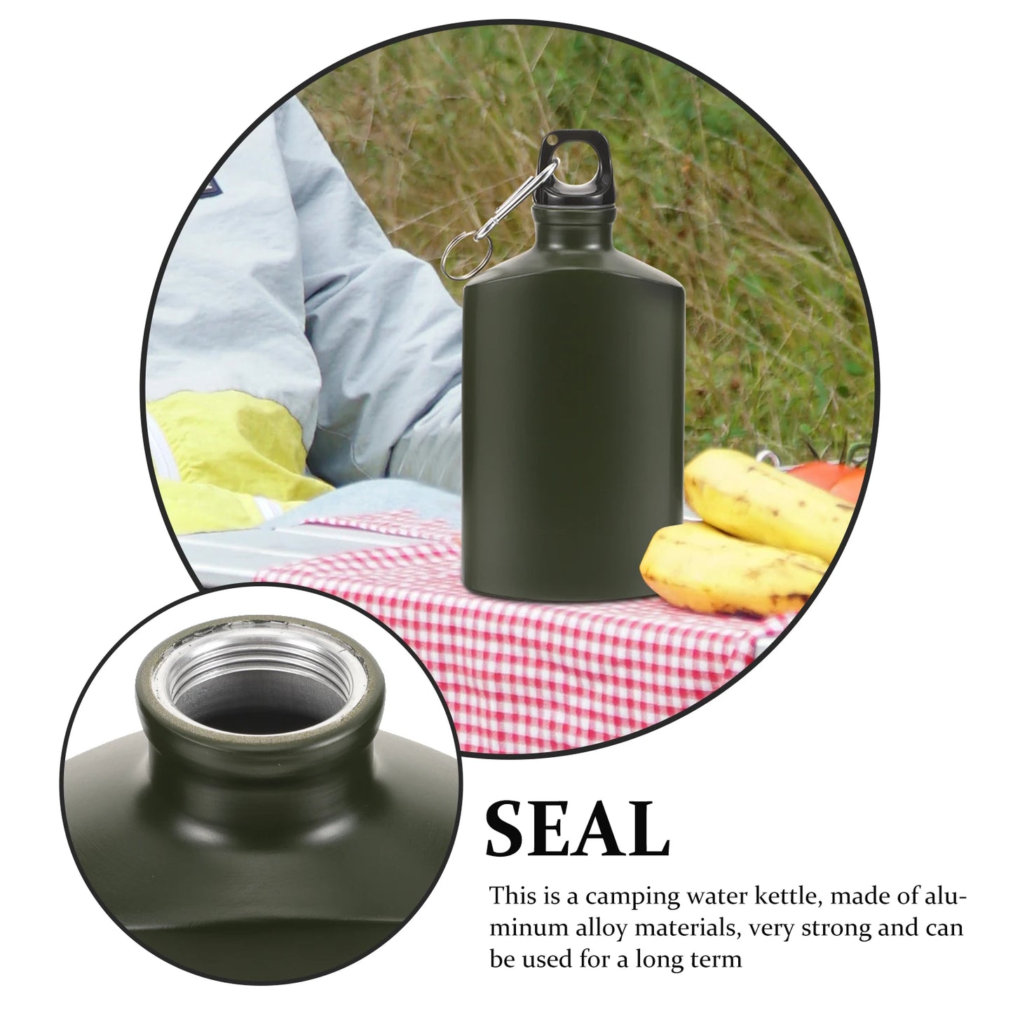 Portable Wear-Resistant Flat Kettle – 500ml