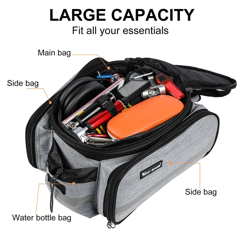WEST BIKING Bike Rear Rack Bag