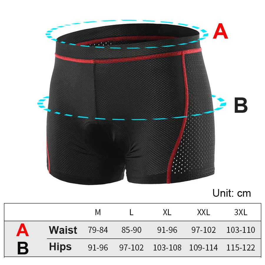NEWBOLER Breathable Cycling Shorts with 5D Gel Pad