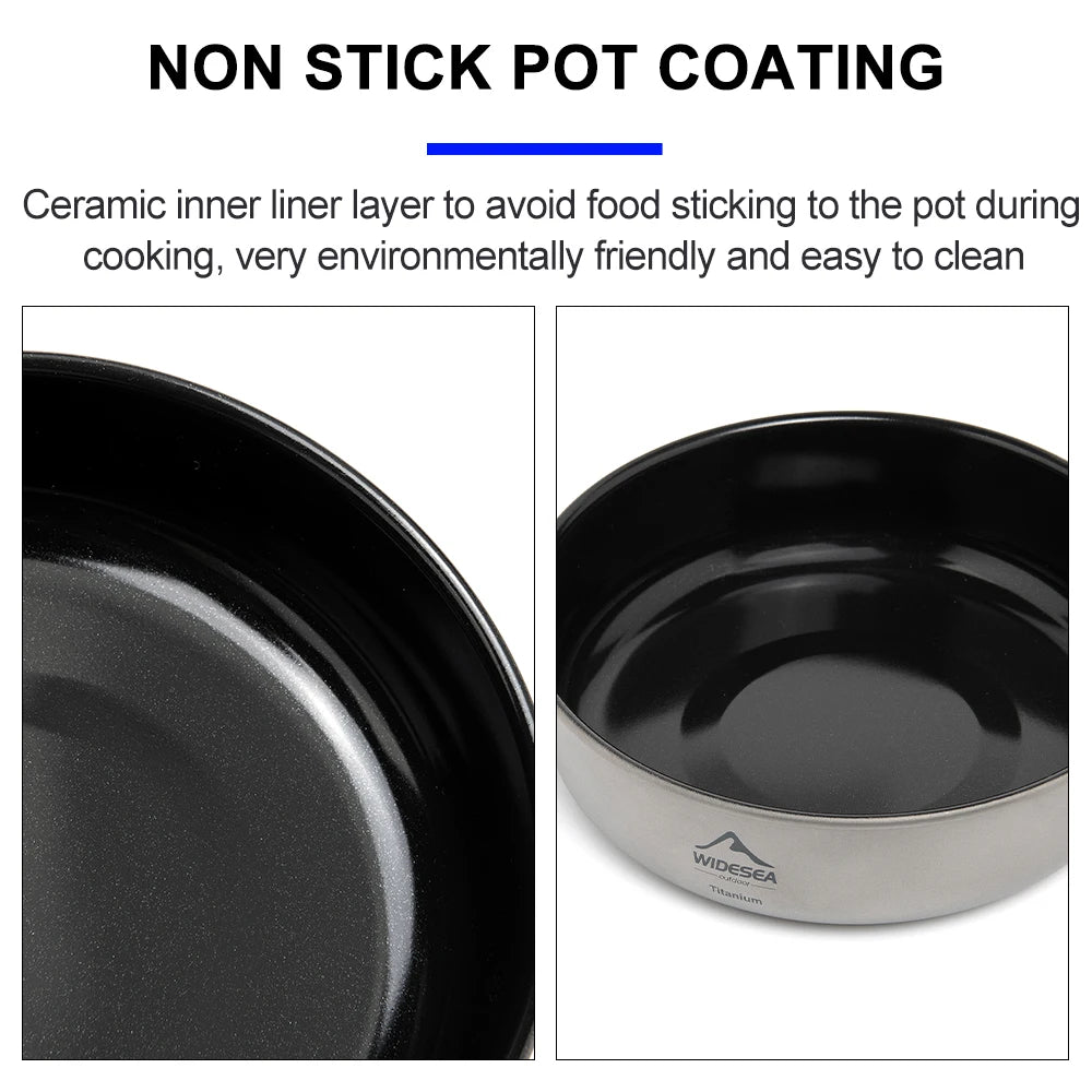 Widesea Camping Titanium Tableware Set