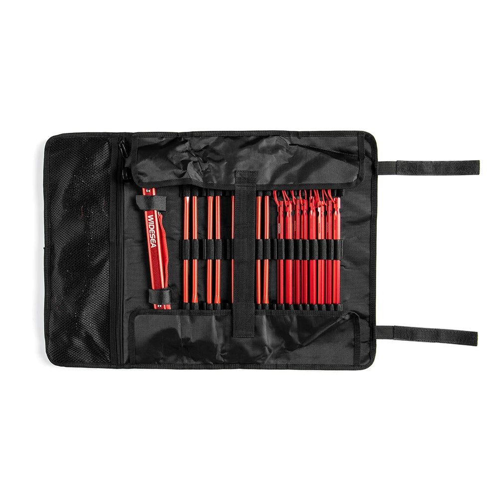 Widesea Camping Hammer & Tent Pegs Rope Set
