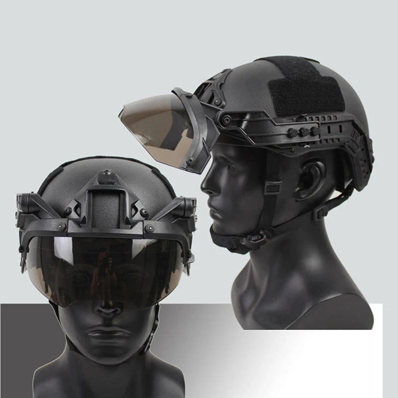 GUOMUZI Adjustable Tactical Helmet Flip Goggles