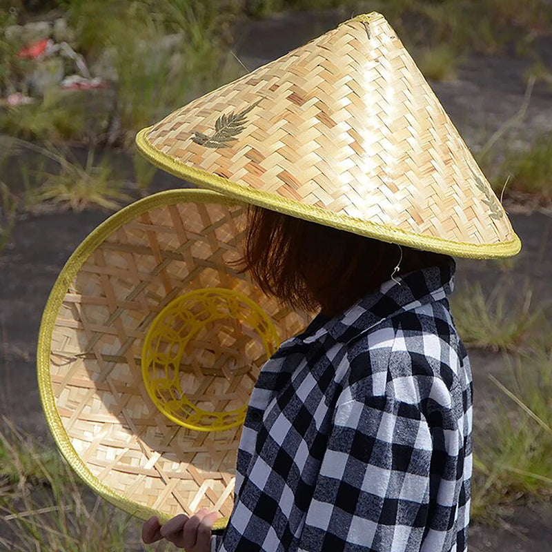 Chinese Retro Bamboo Rattan Fisherman Hat