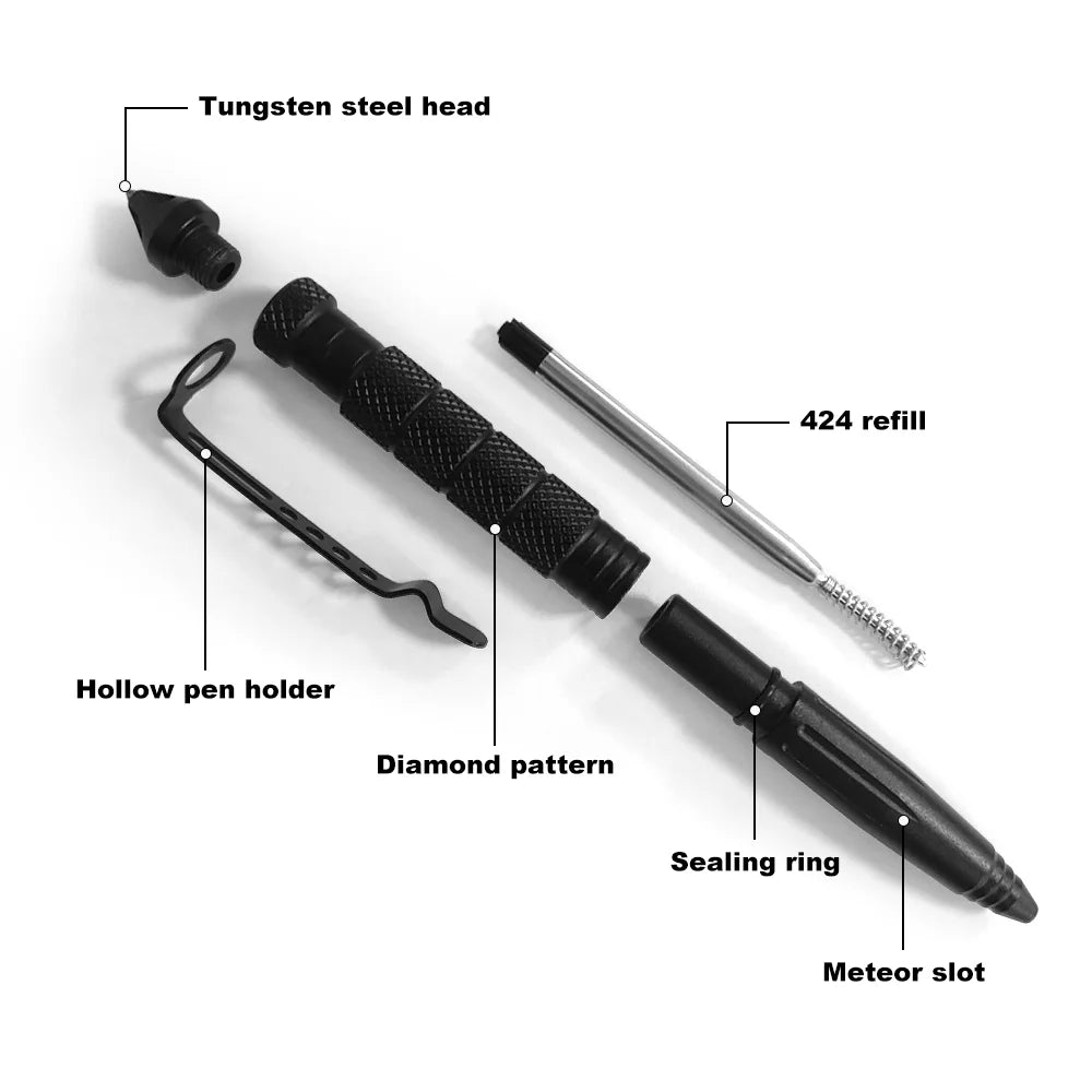 Multifunctional Metal Tactical Pen Anti skid Emergency