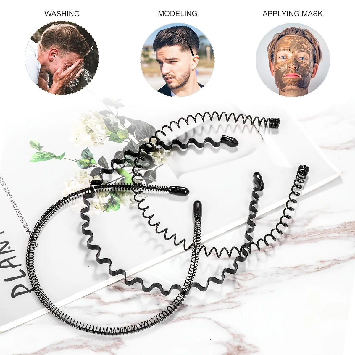 6pcs Metal Headband Set