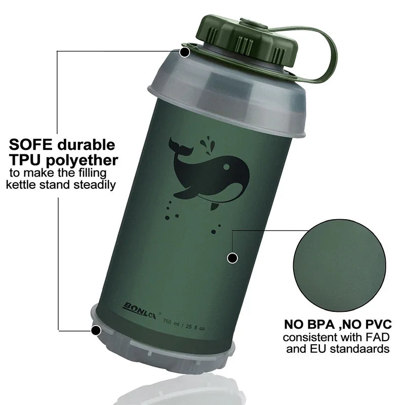750ML Collapsible Soft Water Bottle