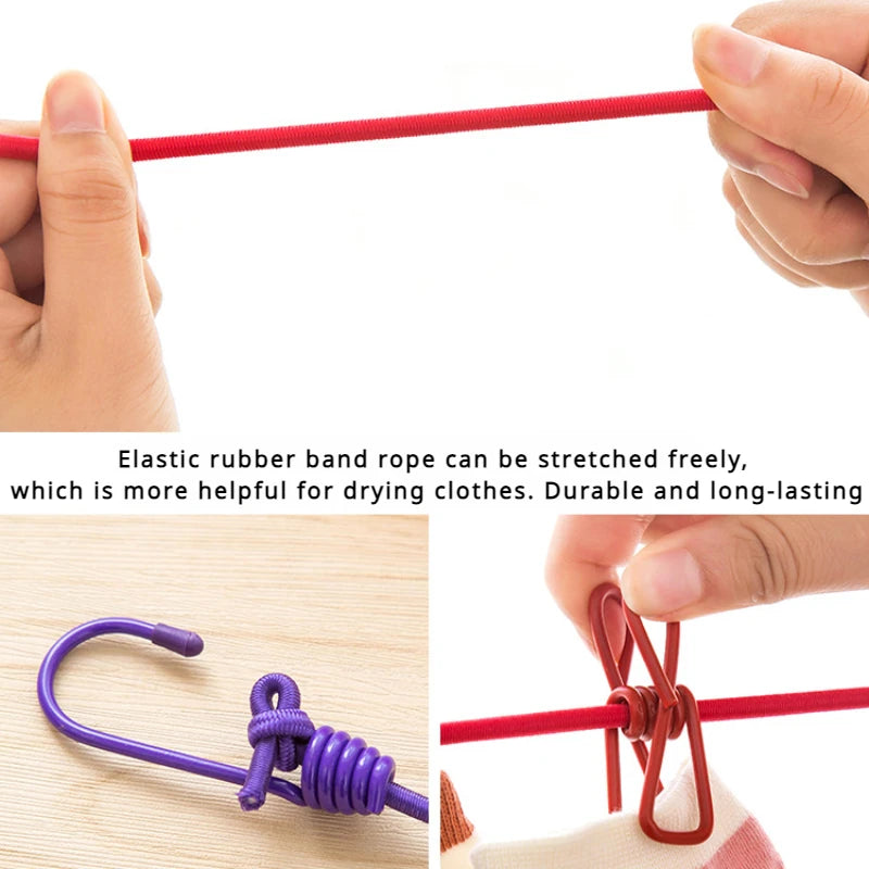 Elastic Windproof Clothes Drying Rope