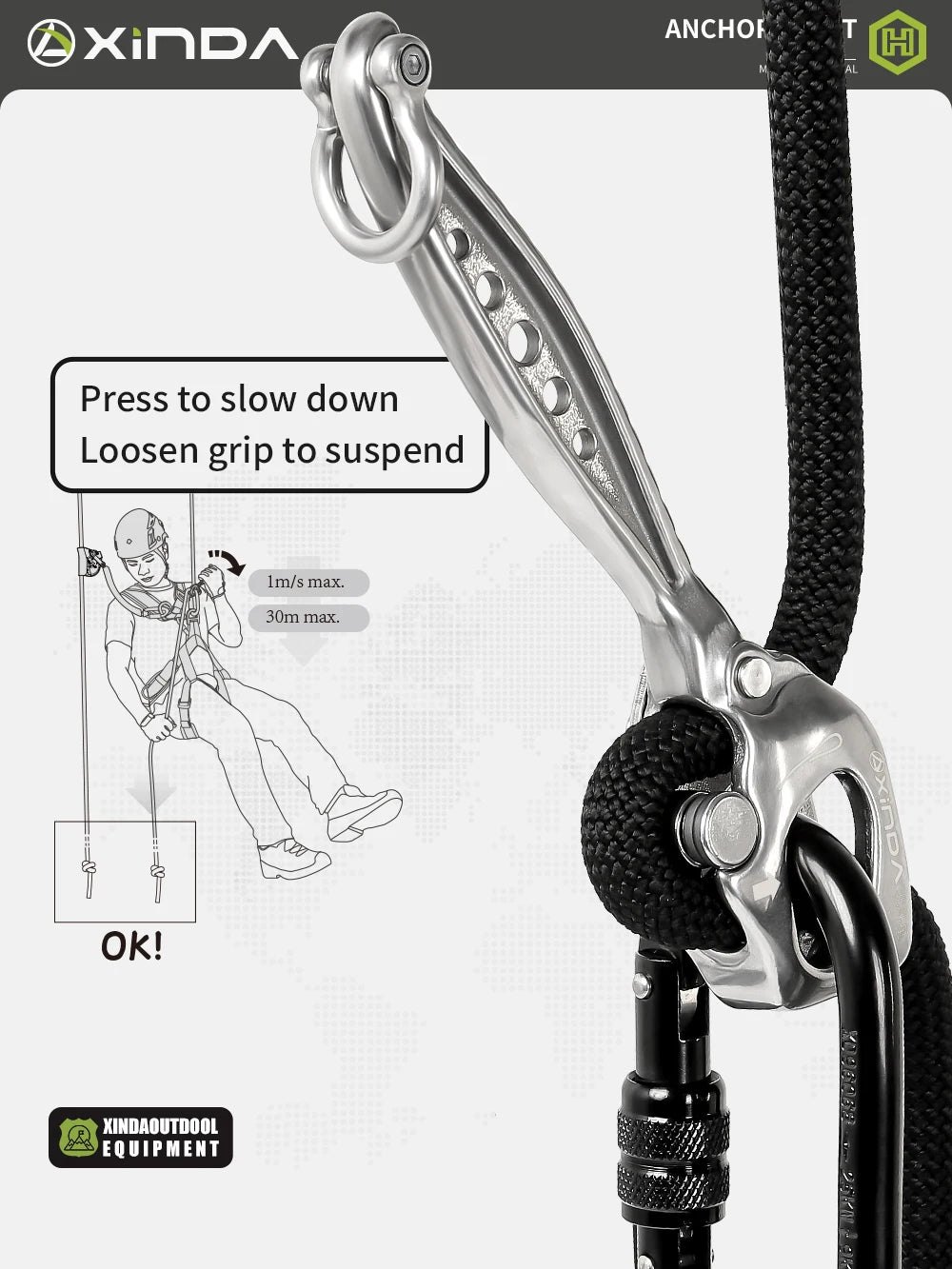 Xinda Big Dipper Stainless Steel Descender