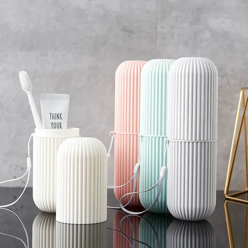 Portable Toothbrush and Toothpaste Holder Case