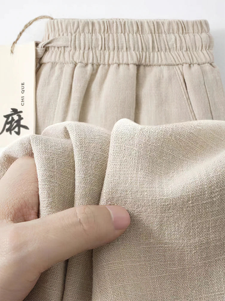 Men’s Straight Casual Cotton Linen Pants