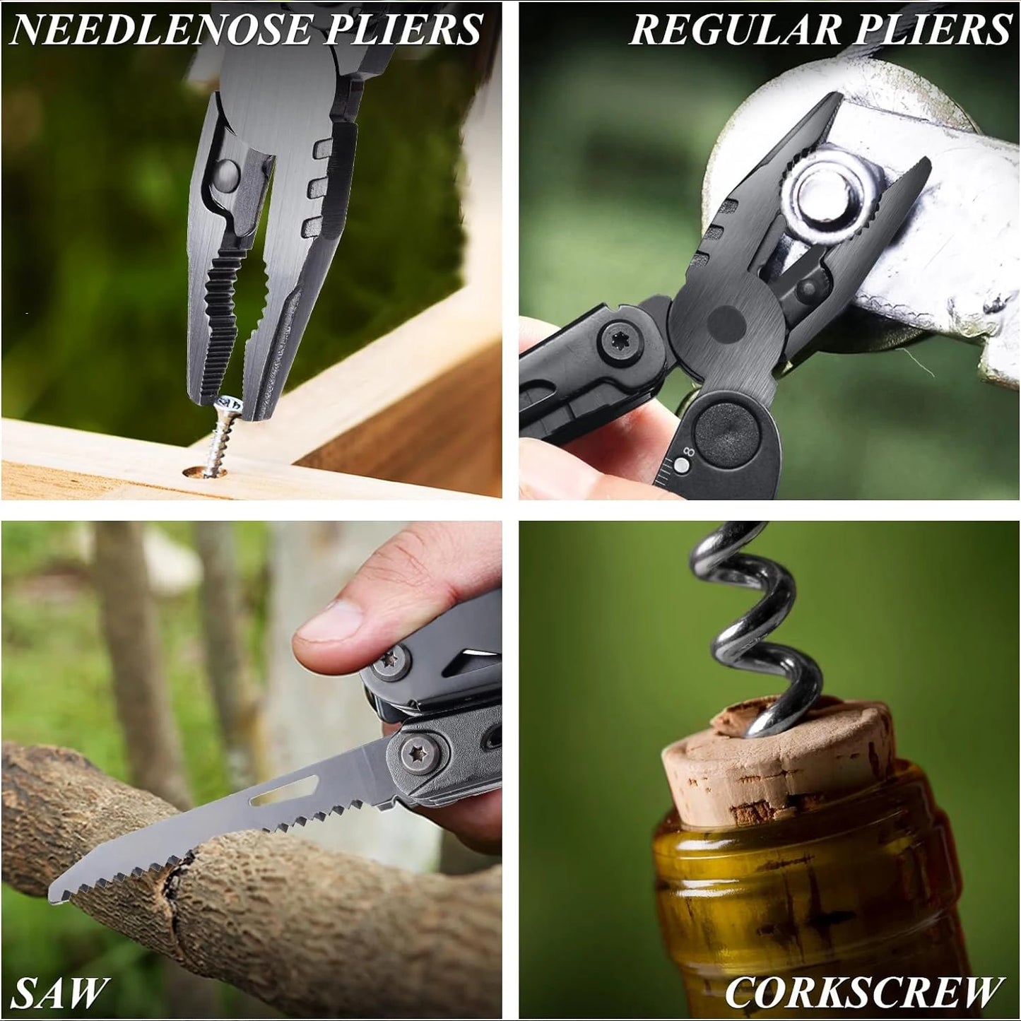 21-in-1 Stainless Steel Folding Multi-Tool Camping