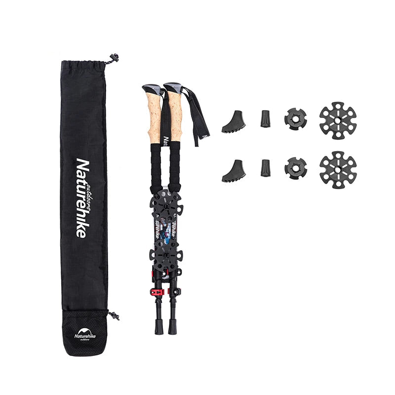 Naturehike 2pcs Carbon Fiber Trekking Poles
