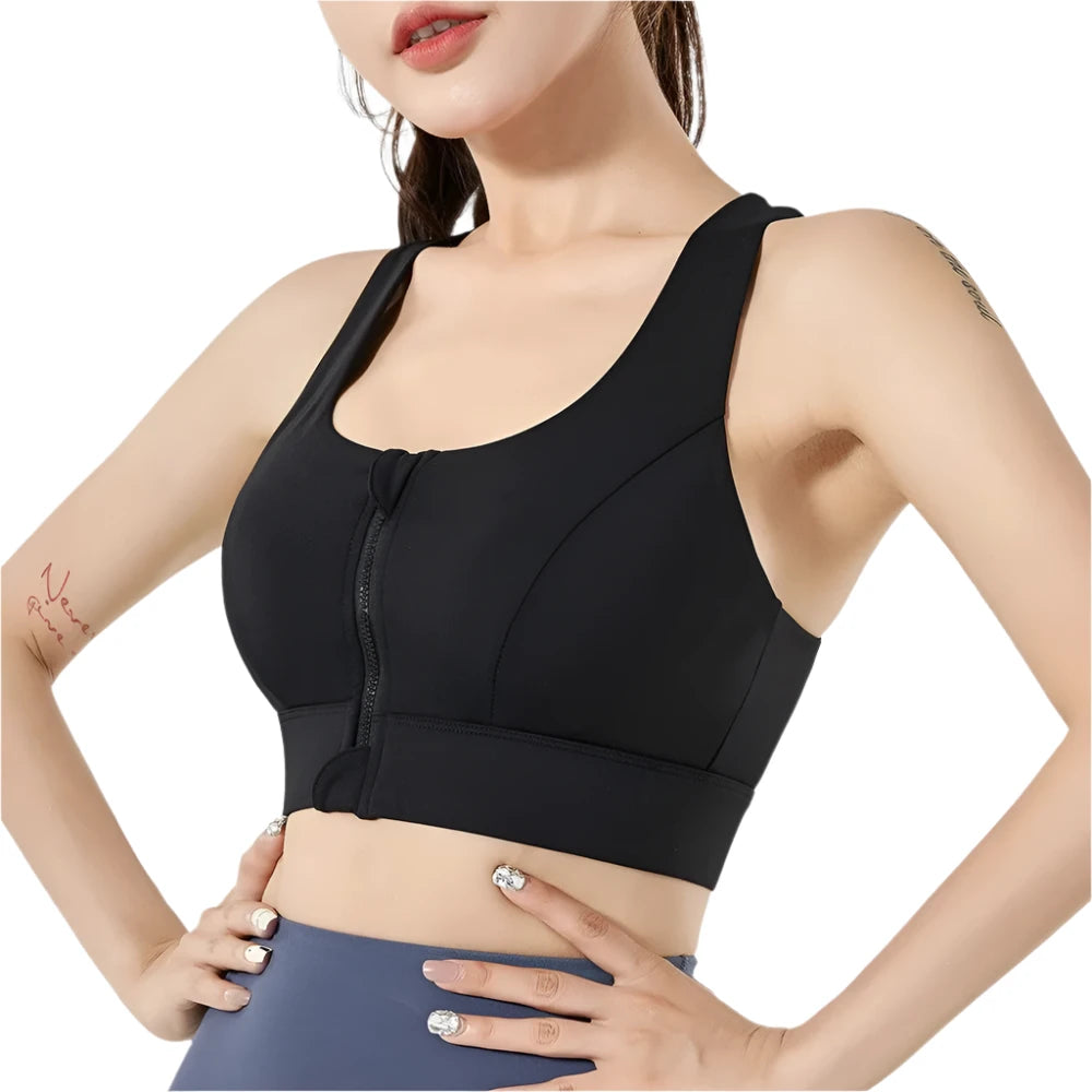 Front Zipper Sports Bra