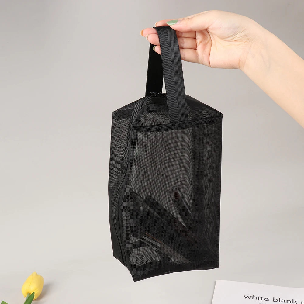 Black Transparent Cosmetic Bag Organizer