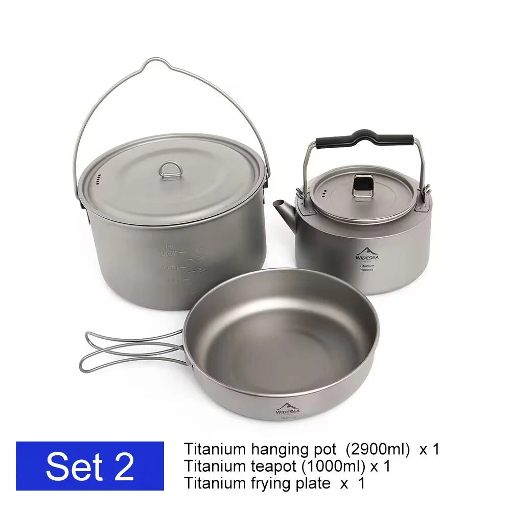 Widesea Camping Titanium Tableware Set