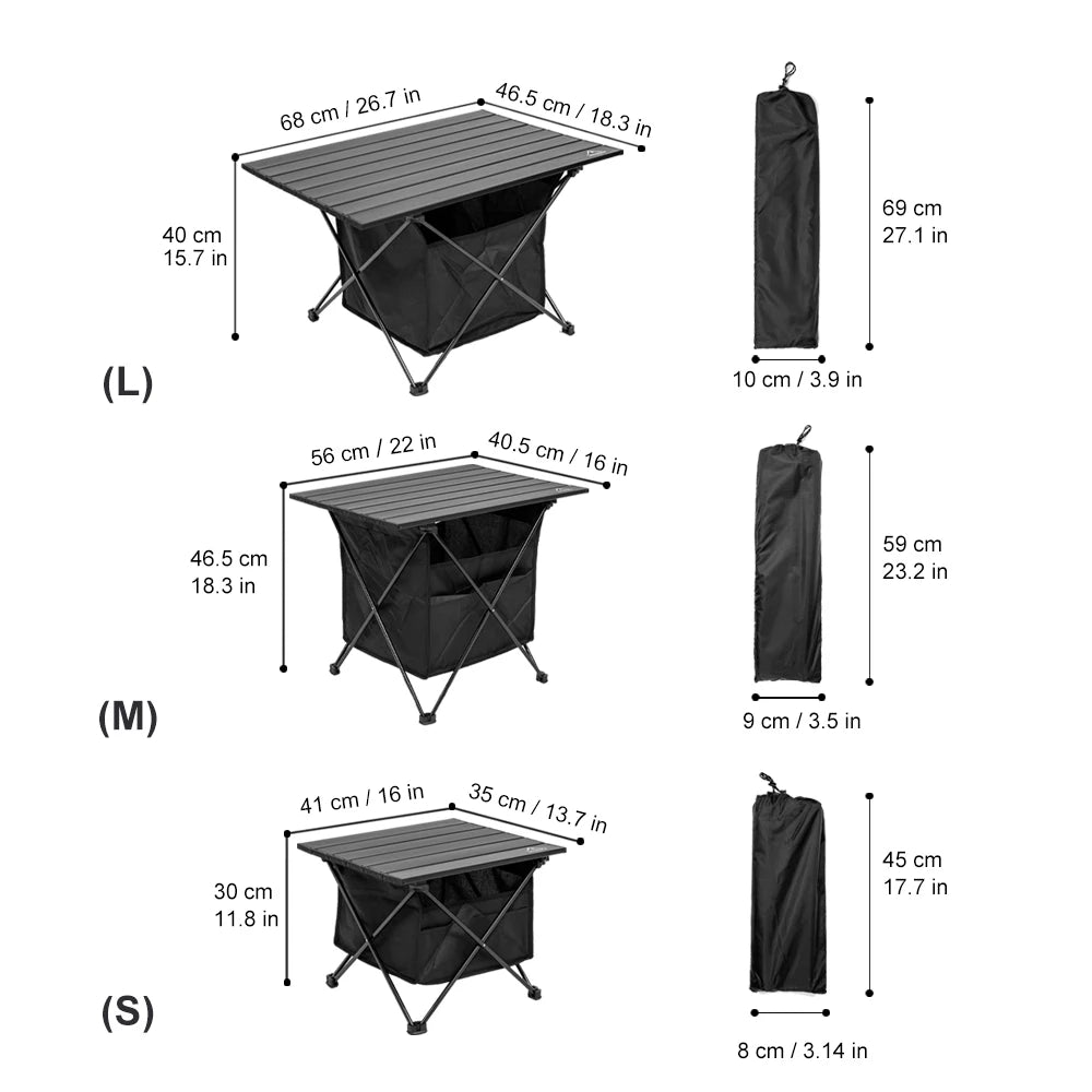 Widesea Camping Folding Roll Table