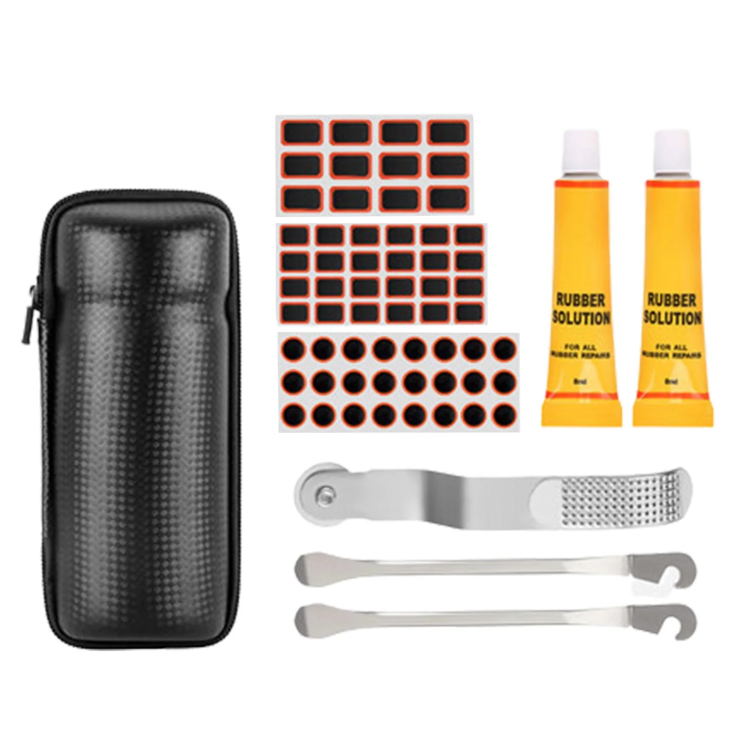 Tire Patch Kit and Basic Maintenance Tool Set