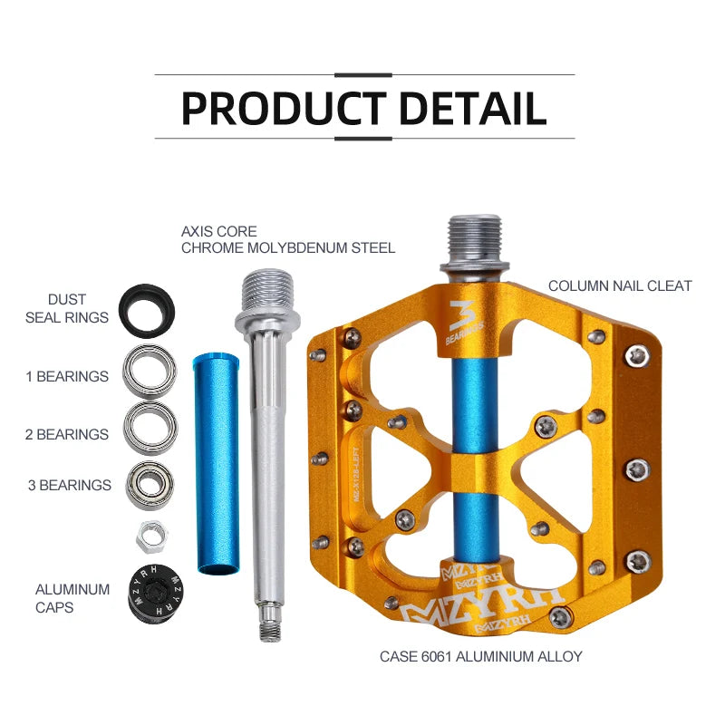 MZYRH 3 Bearings Bicycle Pedals