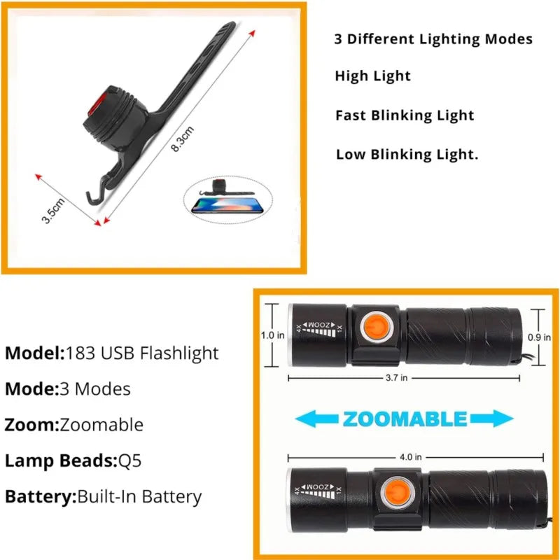 ZK30 3-in-1 8000 Lumen Bike Light Set