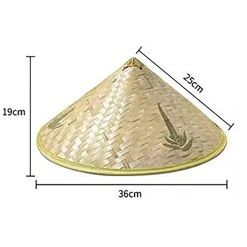 Chinese Retro Bamboo Rattan Fisherman Hat
