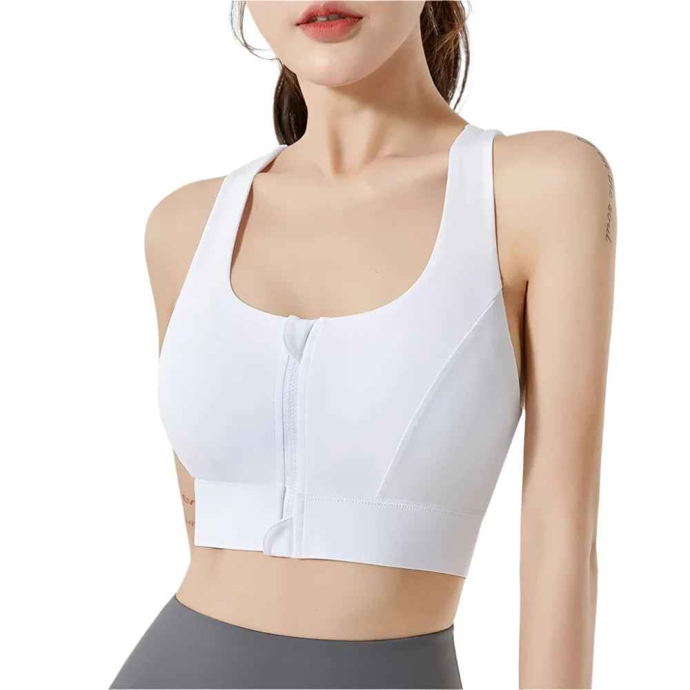 Front Zipper Sports Bra