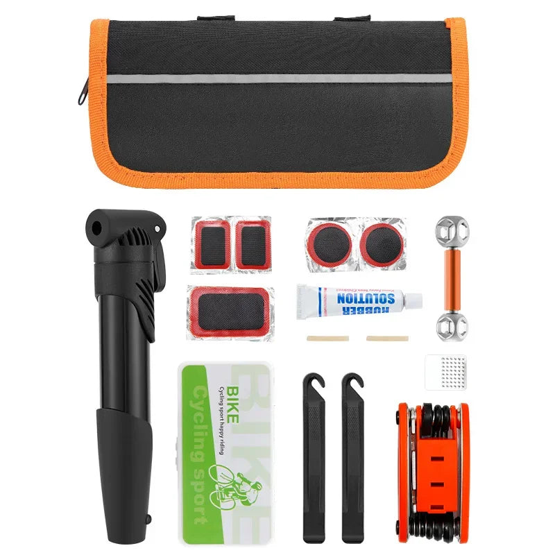 Bicycle Repair Kit with Pump
