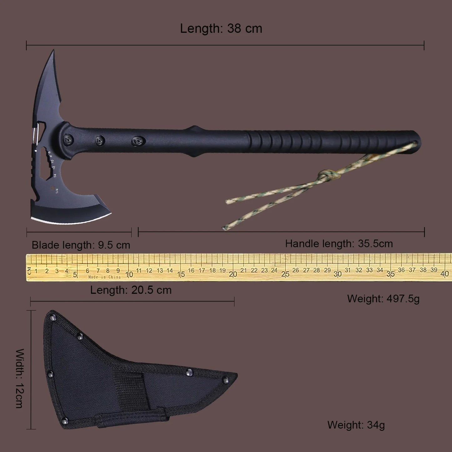 ABS handle Black 440 Outdoor tactical axe