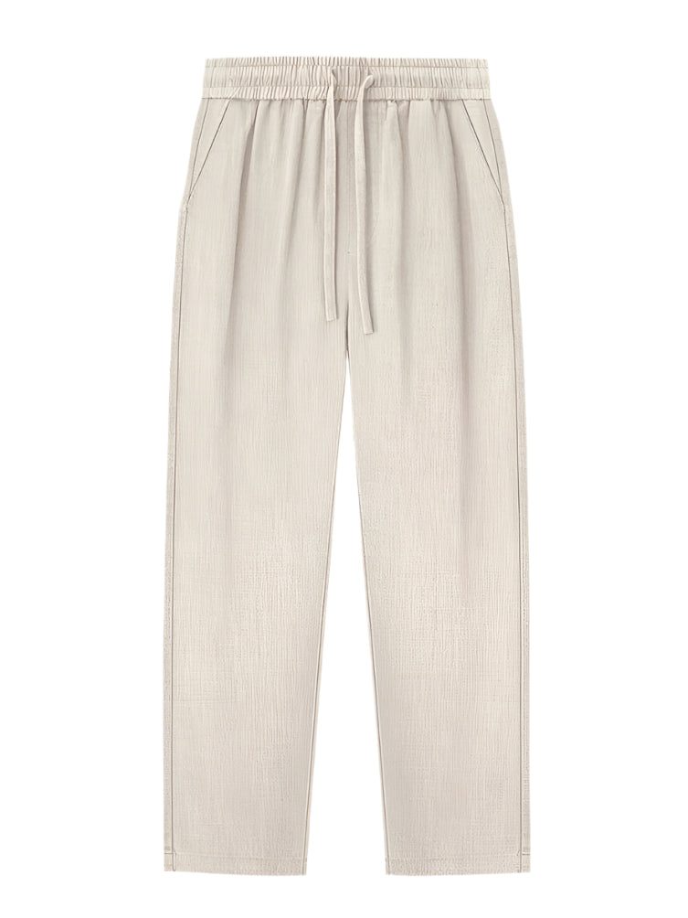 Men’s Straight Casual Cotton Linen Pants