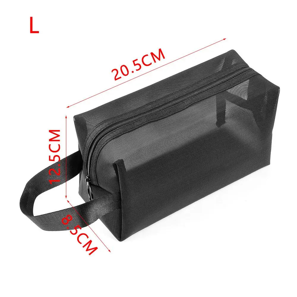 Black Transparent Cosmetic Bag Organizer
