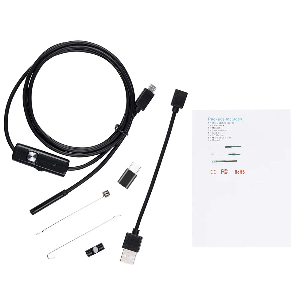 Endoscope Camera with 6 LED Lights