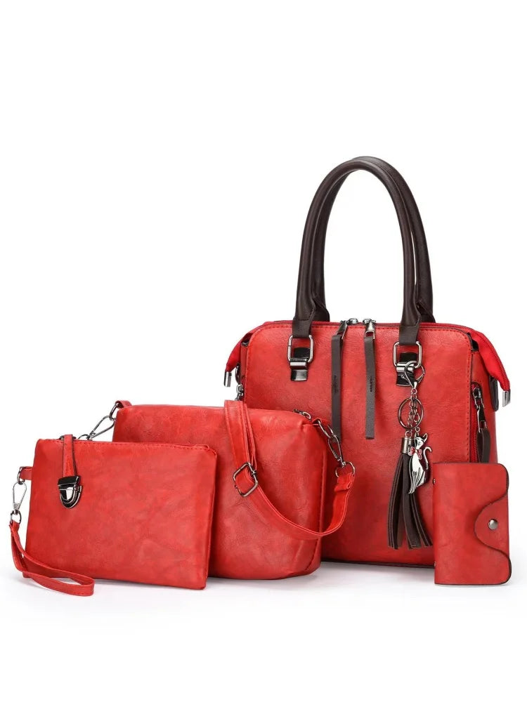 PU Large Capacity Handbag Set