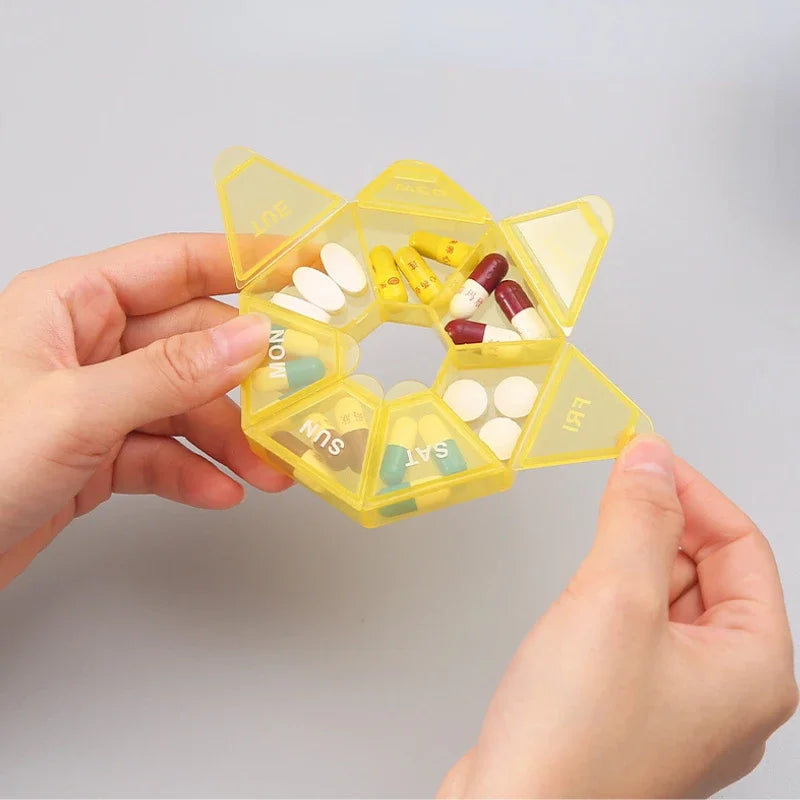 Mini Portable 7-Day Pill Organizer Box
