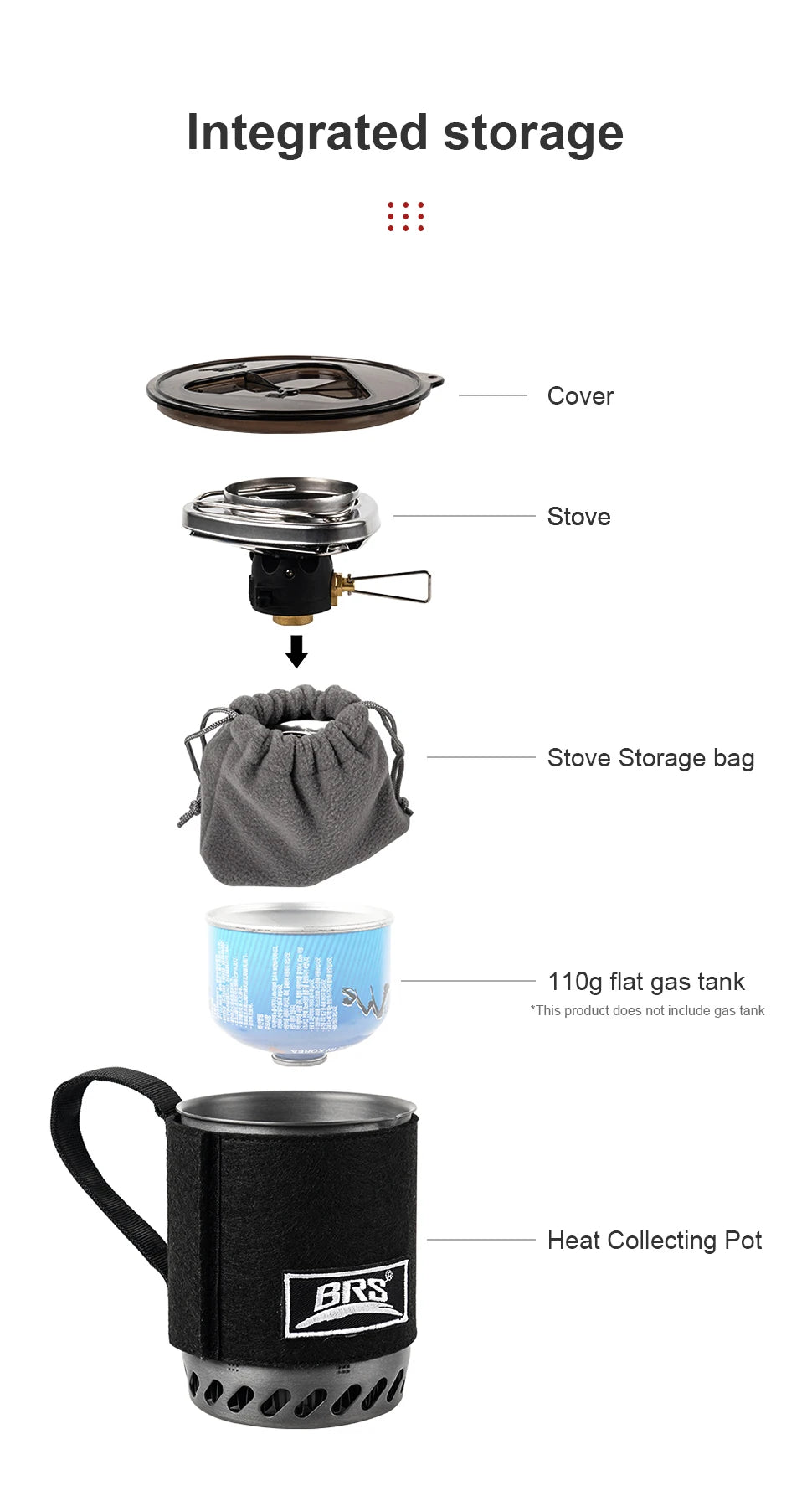 BRS 61 Integrated Heat Collecting Pot Burner