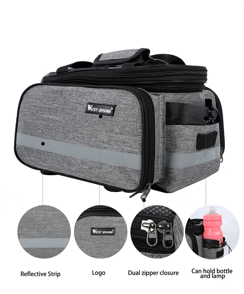 WEST BIKING Bike Rear Rack Bag